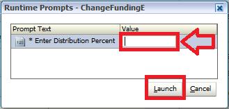 Right click on the existing funding Pay Type and choose Change existing funding distribution