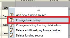 27 Change base salary on a position This task has two primary uses: change base pay and change additional pay amounts.