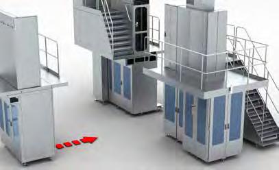 In case of multiple filling machines layout, one operator can control both