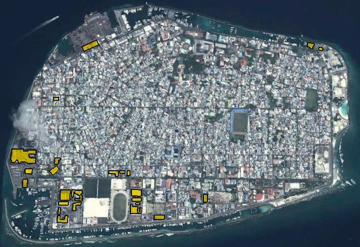 Example: Private PV Potential in Malé Malé: PV only on public roof space = 5.