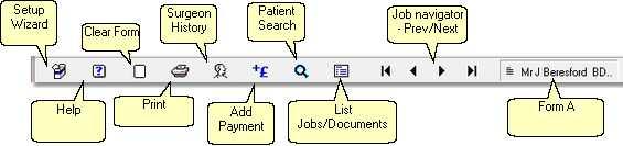 4 You should see the last Job Document that was entered in the example DentaLab Limited system. Notice the job details are in a 'grayed out' text. This means they can't be accidentally modified.