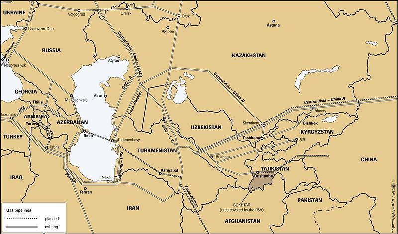 Role of Piped Gas in the Northeast Asia s Gas Demand China s Gas Import Pipelines: The Central Asian Gas Pipeline (Central Asia-China Gas Pipeline): Consisting of for major lines of which Lines A, B