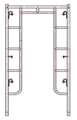 NARROW ARCH FRAMES Narrow Arch Frames allow the user to move freely between sections while accommodating space restrictions. AF6-42 6'7"H X 42 W BRACE SPACING: 4 Feet WEIGHT: 44.