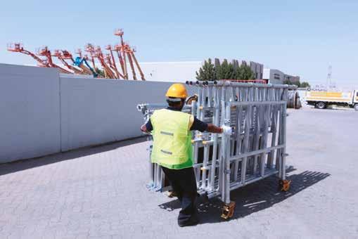 Using this Scaffold Tower trolley transport of Aluminium mobile towers becomes easy.