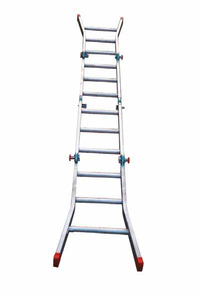 STEP UP MULTI-PURPOSE LADDER Designed for wide range of application demand from household to DIY works. Configurable working mode with quick transformation hinge. One ladder does it all!