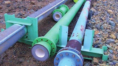 10 Lined Pipes and Bends Conveyor pipes are used to transport bulk materials.