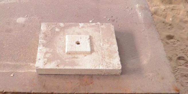 Raw materials made of alumina and zirconia are cast into tiles, shaped