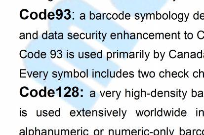 Possibly the most serious drawback of Code 39 is its low data density: It requires more space to encode data. This means that very small goods cannot be labeled with a Code 39 based barcode.