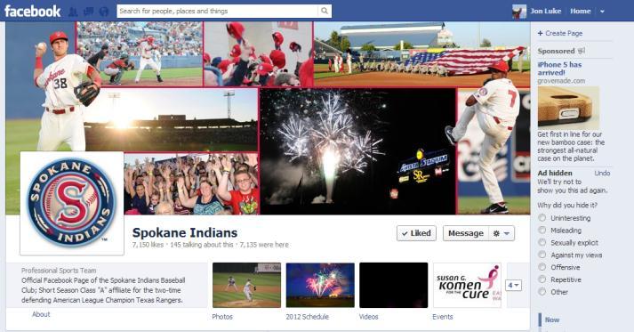 The Indians website is viewed year round and features the latest news stories, plus up to