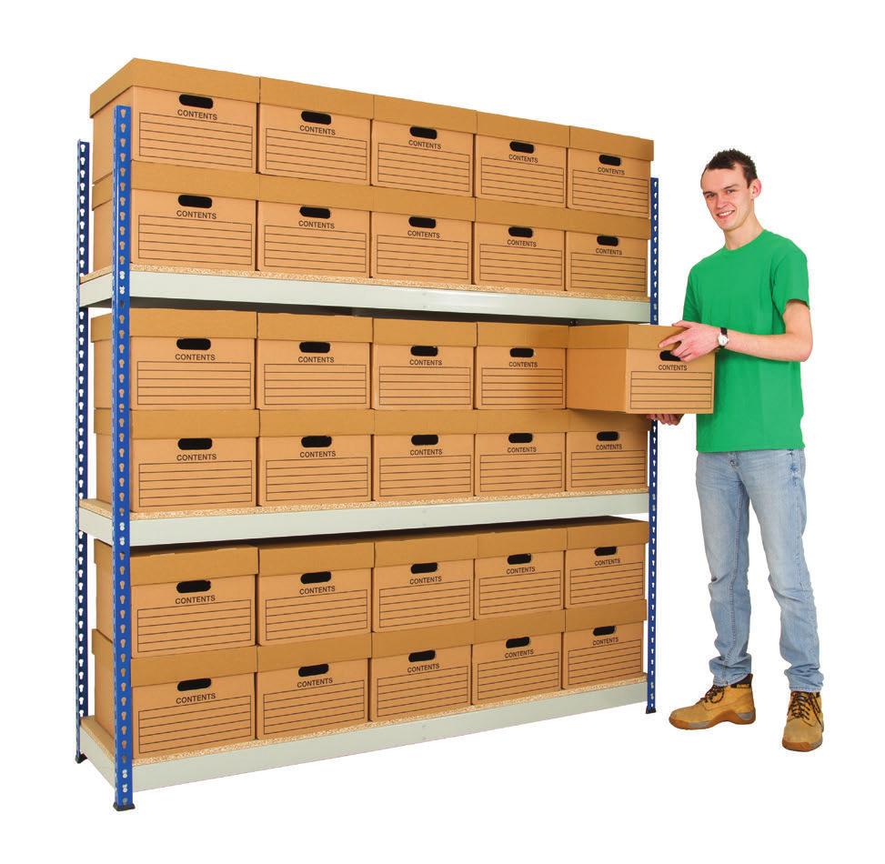 Rivet Archive - 12 Wide Rivet Racking Archive Storage Available Heights () Available Depth () single box double box H 300 H 2440 H 1830 D 47 D 91 H x W x D () Shelf Levels Code Box Qty Price Single