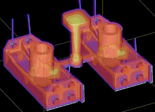After that all the steps are carried out required for simulation in AutoCAST-X software. The methods design involves cores, feeders and gating system.