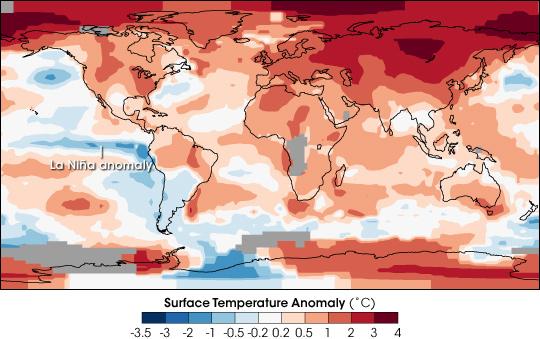 Global Temperature Anomalies: 2007 Tied (with 1998) for