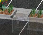 The Grate Type can also be used in scenarios where runoff needs to be intercepted on both sides of landscape islands.