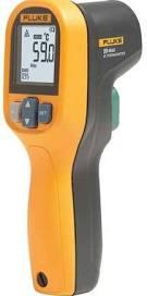 Infrared Thermometry Infrared thermometers measure the amount of radiation emitted by an object. Peak magnitude of radiation is most often found in the infrared region.