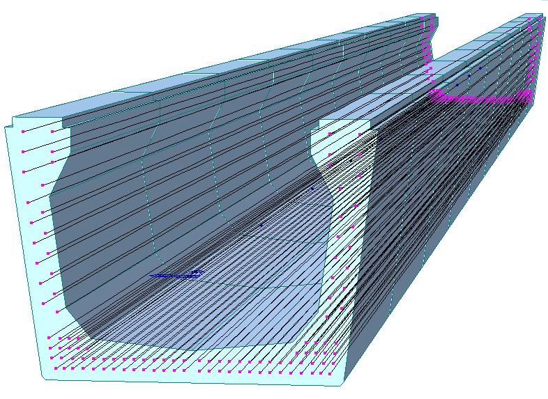 precast sections to automatically generate tendons in elements.