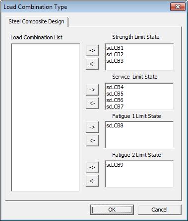 Auto generation of load combinations under this tab is supported for AASHTO-LRFD 07 and 12.