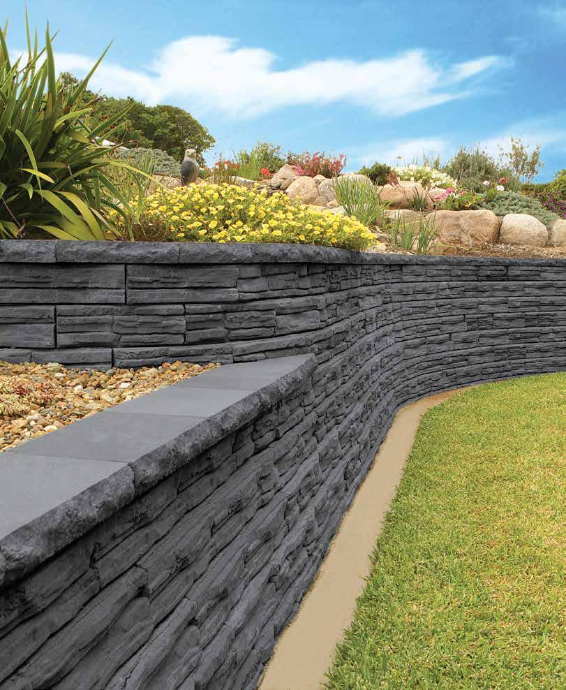 Natural Impressions Flagstone A unique multi piece retaining wall system featuring five block profiles