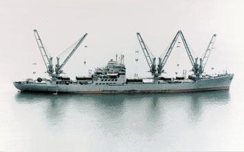 The FSSs are former containerships, purchased by the Navy and converted to a RO/RO configuration. The present eight ships have a joint, one-time lift capability of approximately 1.3 million sq ft.