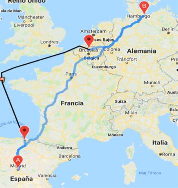 SPC-Spain multimodal Transport Chains Simulator Madrid - Lübeck via Bilbao - Antwerp Distance (km) Price (euro)