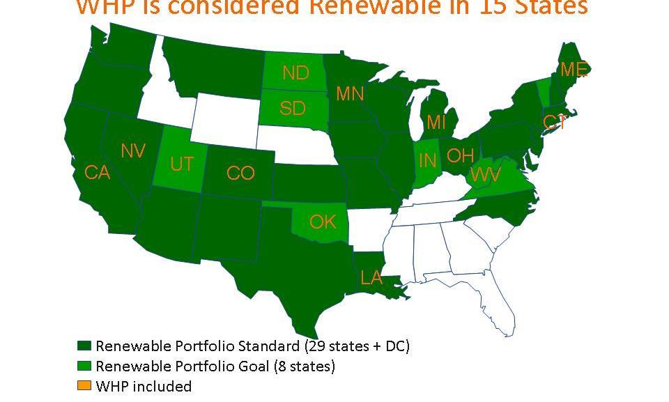 WHP as Renewable Energy Note: Ohio enacted 2-year freeze on clean energy