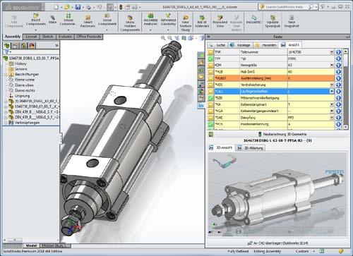 Festo PARTdataManager CAD interfaces & functions Neutral CAD