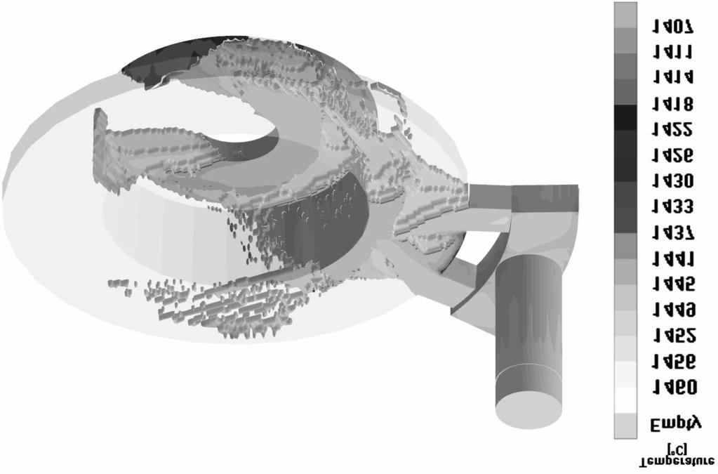 component with practical usage automobile brake disk. 3D geometry of the casting together with the runner system is shown in Fig. 12.