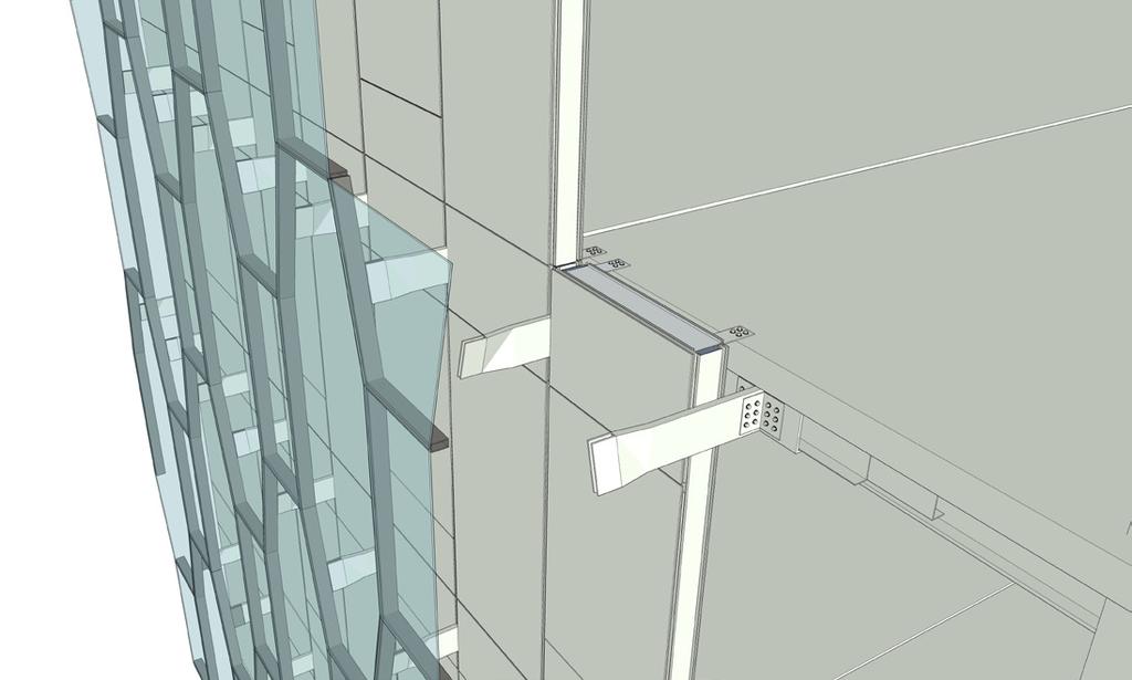 THESE ARE FIXED TO THE INNER SECONDARY STEEL STRUCTURE VIA THE STEEL CANTILEVERED ELEMENTS.