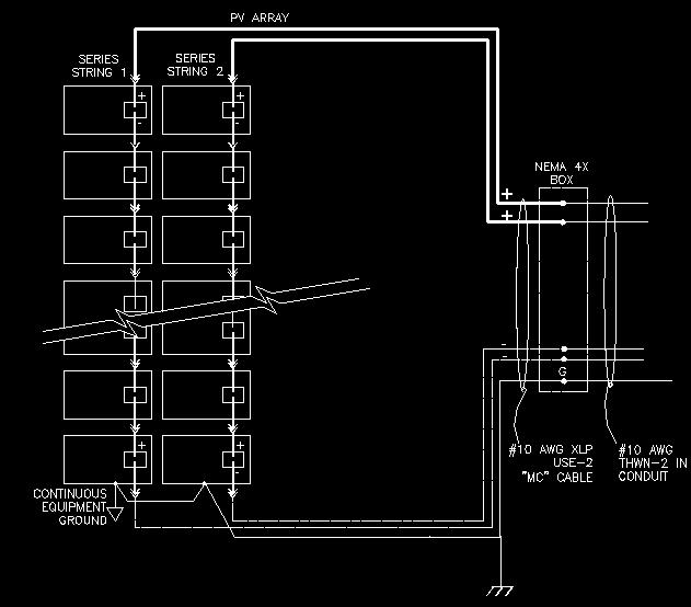 Fig. 2. Turner PV system electrical configuration.