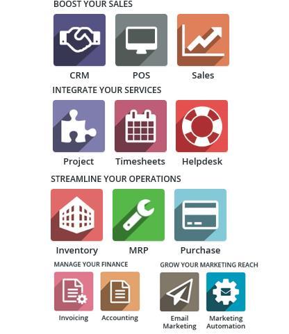 Odoo is the all-in-one CRM solution 6 Odoo is an all-in-one management software that offers a range of business applications that form a complete suite of enterprise management applications targeting
