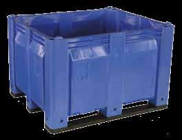 Because of the strength and durability of the bins, Decade bins are extremely cost effective vs. wood and corrugated.