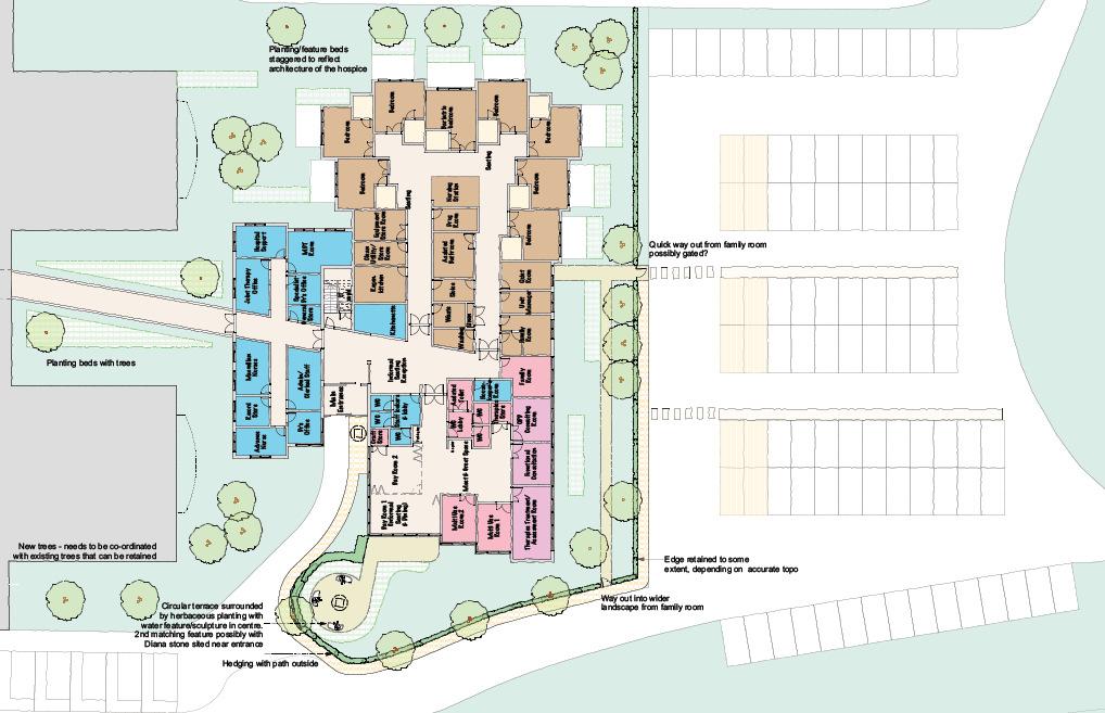 PALLIATIVE CARE UNIT, Y BWTHYN Proposed Development. Development Proposals.. It is proposed to provide a specialist palliative care service within the grounds of the Royal Glamorgan Hospital.