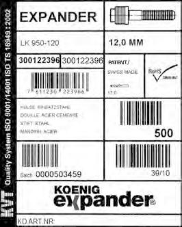 quality ASSURANCE KOENIG EXPANDER For the SFC KOENIG quality assurance has top priority.