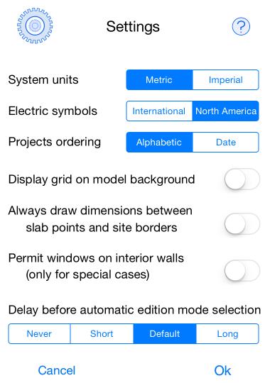 Settings Working parameters 35 To enter imperial units: 1 2" 3/4 or: 4.5" becomes 4" 1/2 14.