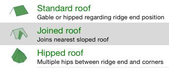 the roof to be joined is too high or too low, the join is not