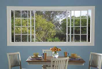Slider Windows Available in 2- and 3-lite styles, these solid vinyl frames glide smoothly and add beauty to any home.