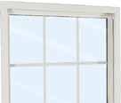 Bottom sash tilts in for easy cleaning. Insulated glass panels with thermal air space featuring Warm-Edge spacer system. Sloped sill reduces air infiltration and allows for easy water runoff.