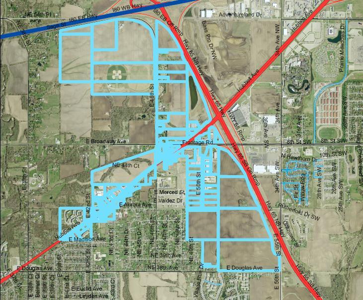 NE Economic Development District Respond to needs and opportunities in NE Hubbell Avenue Corridor/HWY 65 area Create new taxable valuation for the City of Des Moines Provide resources to assist with