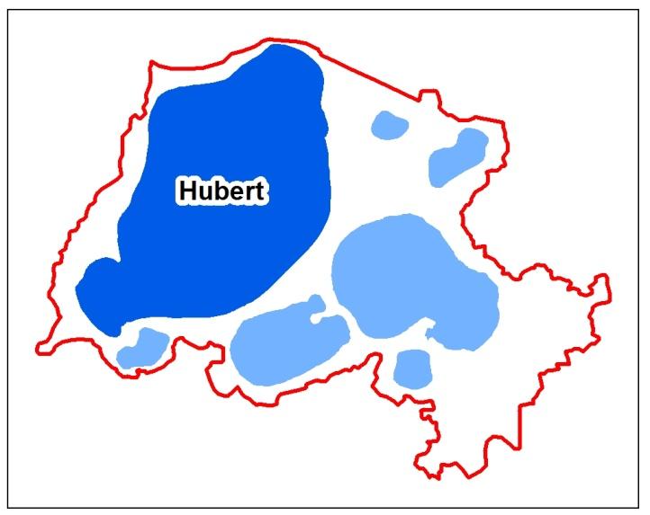 This major watershed is made up of 136 minor watersheds. Lake Hubert is located in minor watershed 12132 (Figure 13). Figure 14. Crow Wing River Watershed. Figure 15. Minor Watershed 12132.