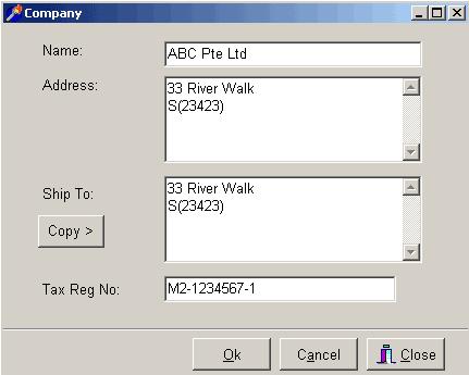 10 Administration 10.1 Company OneStep lets you set up your company information using the company function in OneStep.