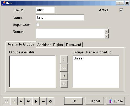 Data Fields User Id: The user id of the user. When a user login to OneStep, he needs to enter the user id as well as the password. Name: The name of the user.