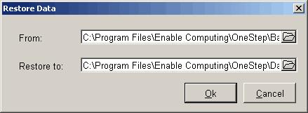 When prompt, either use the system generated file name or enter a file name at the File Name field and click on the Open button. Your should try to save your backup file to a secondary storage (e.g. Your zip drive or cdrom), so that in the event that you hard disk is giving you problem you would be able to restore the data file from your secondary storage.