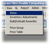 To set up tax items, select Item Items from either the menu or the tool bar.