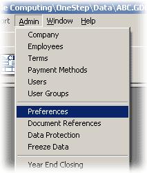 Click on Preferences Below explains the various settings on the Preferences Form: Under the 'System / General' tab: Check the 'Use Audit Trail' field if you want to keep track of the changes made to