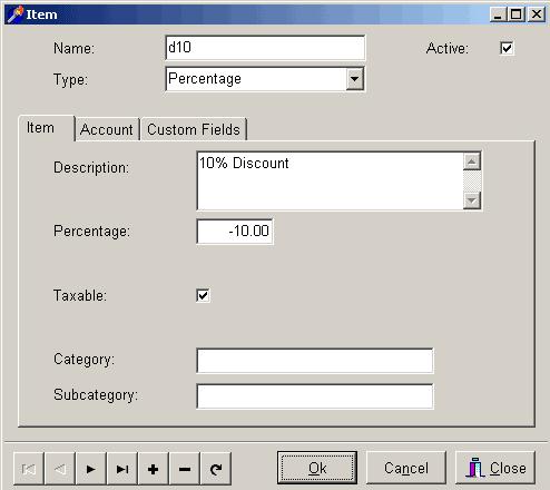 Sub-Total As its name implies, a Sub-Total item gives you a subtotal of all amounts come before it in an invoice. To add a Sub-Total item, enter the followings: Name of the item.