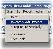 Click on Inventory Adjustments Click on the New button of the Inventory Adjust List Form to add a new inventory adjustment.