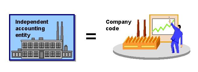 Company Code- External Accounting SV HOLDING 1000 Company Code A company code is an independent accounting entity (the smallest organizational element for which a complete self-contained set of