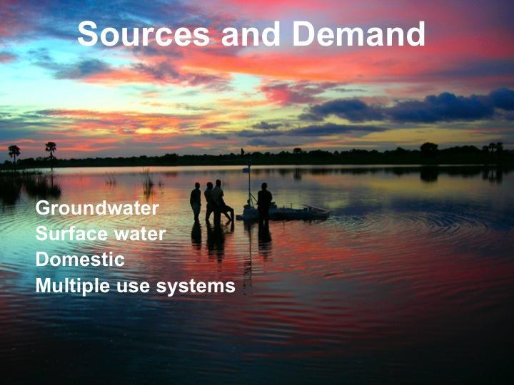 Sources and Water Demand Supply Groundwater