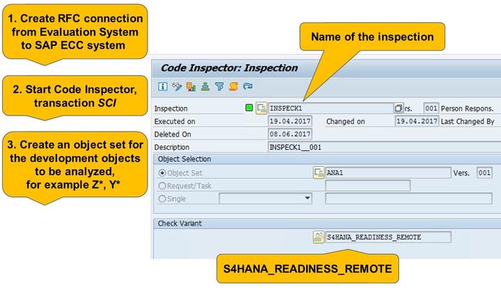4/21/2018 SAP e-book Unit 4: SAP S/4 HANA Conversion - Prepare Phase Figure 70: Performing the Code Inspector Check Performing the Code Inspector Check via transaction SCI In the Custom Code Check