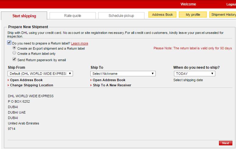 An Import Express Account number (95/96 prefix) is needed for this functionality.
