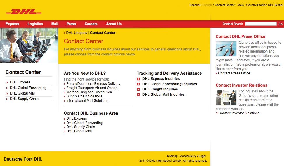 com link to go directly to your country s DHL site.